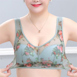 Breathable Ice Silk Lace Cooling Comfort Bra for Women