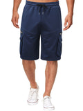 Men's Cotton Blend Plus Size Casual Knee Length Shorts in Summer