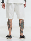 Men's Summer Wide Leg Solid Color Loose Drawstring Shorts