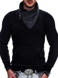 Men's Chic Shawl Collar Slim Fit Pocket Knitted Sweater