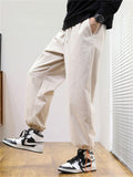 Winter Casual Extra Loose Wide Leg Thicken Men Sport Long Pants