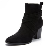 Fashion Pointed Toe High Heels Women Grace Suede Ankle Boots