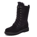 Winter Short Plush Keep Warm Mid Calf Snow Boots for Women