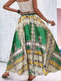 High Waist Printed Swing Long Skirts