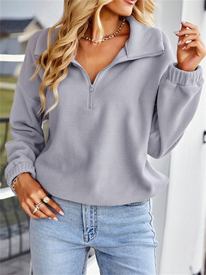 Solid Color Simple Long Sleeve Sweatshirts