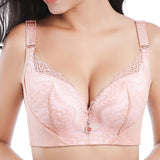 Plus Size Push Up Side Support Lace Bras - White