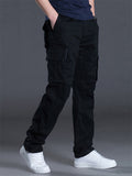 Men's Cozy 100% Cotton Multi Pockets Cargo Pants