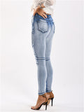 Women's Street Style Fashion Stretchy Skinny Denim Jeans