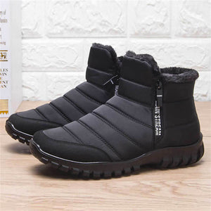 Winter Warm Side Zippers Soft Flat Walking Shoes for Men