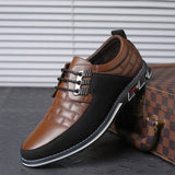 Men's Lace Up Microfiber Leather Shoes