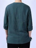 Vintage Simple Style Casual Comfort Loose Long Sleeve T-Shirt