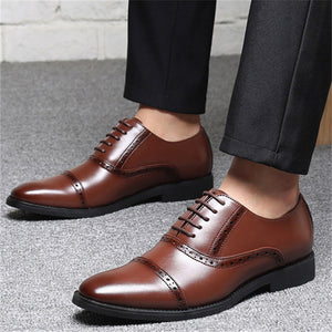 British Style Lace Up Cozy Men's Dress Shoes for Wedding