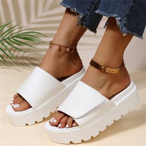 Trendy Summer Solid Color Ladies Relaxed Slippers