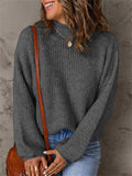 Simple Style Daily Extra Loose Long Sleeve Knitted Women Sweater