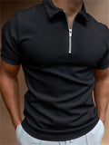 Summer Short Sleeve White Polo Shirt Mens