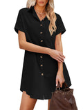 Women's Summer Sexy Button Down Mid-length Beach Blouses