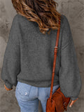 Simple Style Daily Extra Loose Long Sleeve Knitted Women Sweater