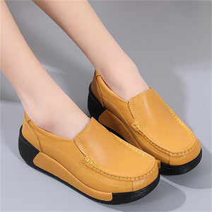 Casual Sport Style Cow Leather Extra Breathable Women Loafers