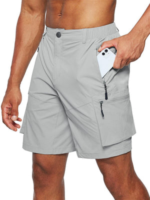 Men's Zipper Pockets Anti Theft Loose Cargo Shorts in Summer