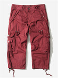 Men’s Relaxed Fit Below Knee 3/4 Length Cargo Shorts