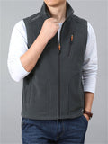 New Zipper Warm Fleece Sleeveless Vest