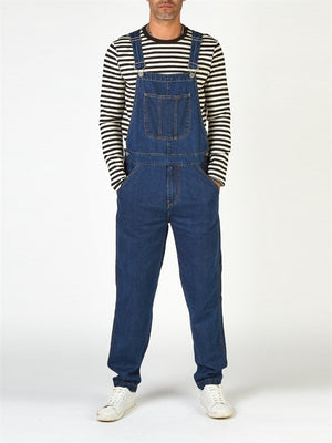 Men's New Popular Dark Blue Denim Street Overalls