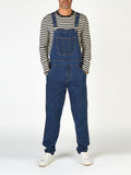 Men's New Popular Dark Blue Denim Street Overalls