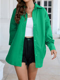 Women's Fashion Lapel Single Breasted Oversized  Blouses