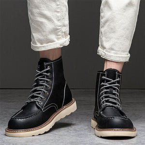 Men's Autumn Winter Vintage Plus Size Cargo Boots