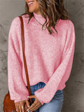 Simple Style Daily Extra Loose Long Sleeve Knitted Women Sweater