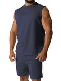 Men's Summer Breathable Sleeveless Round Neck Sports Sets