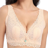 Cameo--Plus Size Lace Breathable Lightly Lined Push Up Wide Shoulder Bras