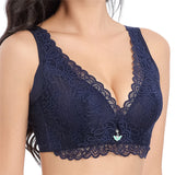 Cameo--Plus Size Lace Breathable Lightly Lined Push Up Wide Shoulder Bras