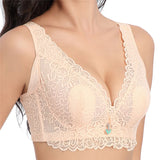 Cameo--Plus Size Lace Breathable Lightly Lined Push Up Wide Shoulder Bras