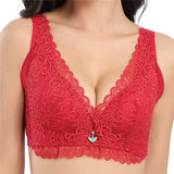 Cameo--Plus Size Lace Breathable Lightly Lined Push Up Wide Shoulder Bras