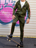 Male Casual Loose Comfort Hooded Running Suits