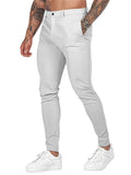 Casual Slim Solid Color Straight Leg Pants