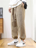 Winter Casual Extra Loose Wide Leg Thicken Men Sport Long Pants