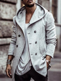 Men's Fashion Hooded Woolen Trench Coat