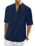 Male Fashion Casual Cozy Linen Button Shirts