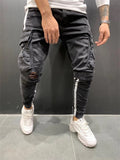 Fashion Comfy Hip Hop Holes Ripped Jeans for Men