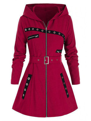 Women's Classy Mid Length Hooded Coats