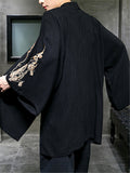 Fashion Dragons Embroidery Linen Jacket