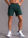 Men's Fashion Summer Button Pockets Stretchy Cargo Shorts