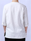 Vintage Simple Style Casual Comfort Loose Long Sleeve T-Shirt