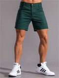 Men's Fashion Summer Button Pockets Stretchy Cargo Shorts