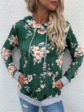 Women's Casual Comfort Floral Print Long Sleeve Hoodies