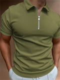 Summer Short Sleeve White Polo Shirt Mens