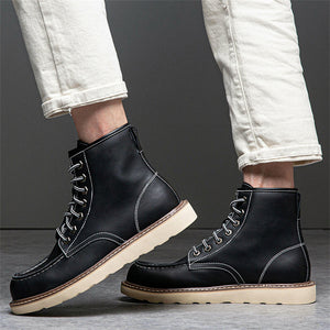 Men's Autumn Winter Vintage Plus Size Cargo Boots