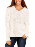 Women's Stylish Winter Pullover Knitted White Hoodies